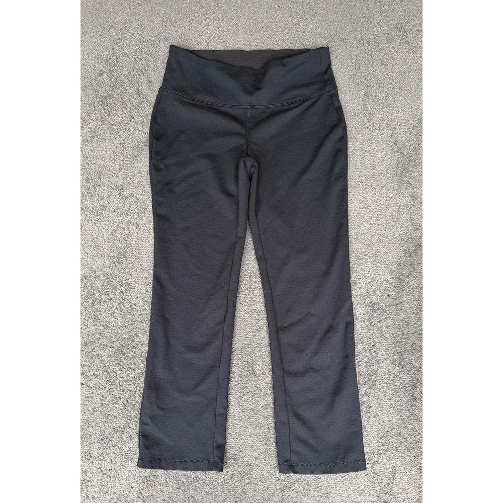 Style & Co Womens Black Pull On Cropped Straight Leg Pants Medium
